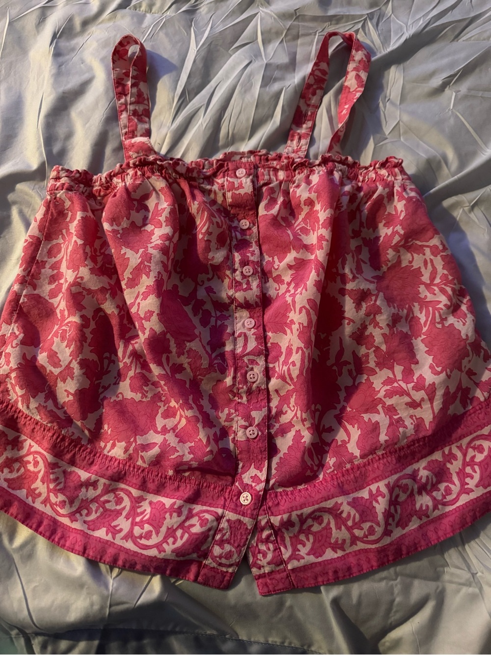 J. Crew Pink Floral Summer Tank